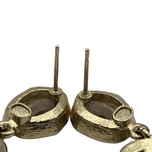 CHANEL - Gold White Hardware Fake Pearl Rhinestones Earrings 446-080725 - Picture 3 of 4